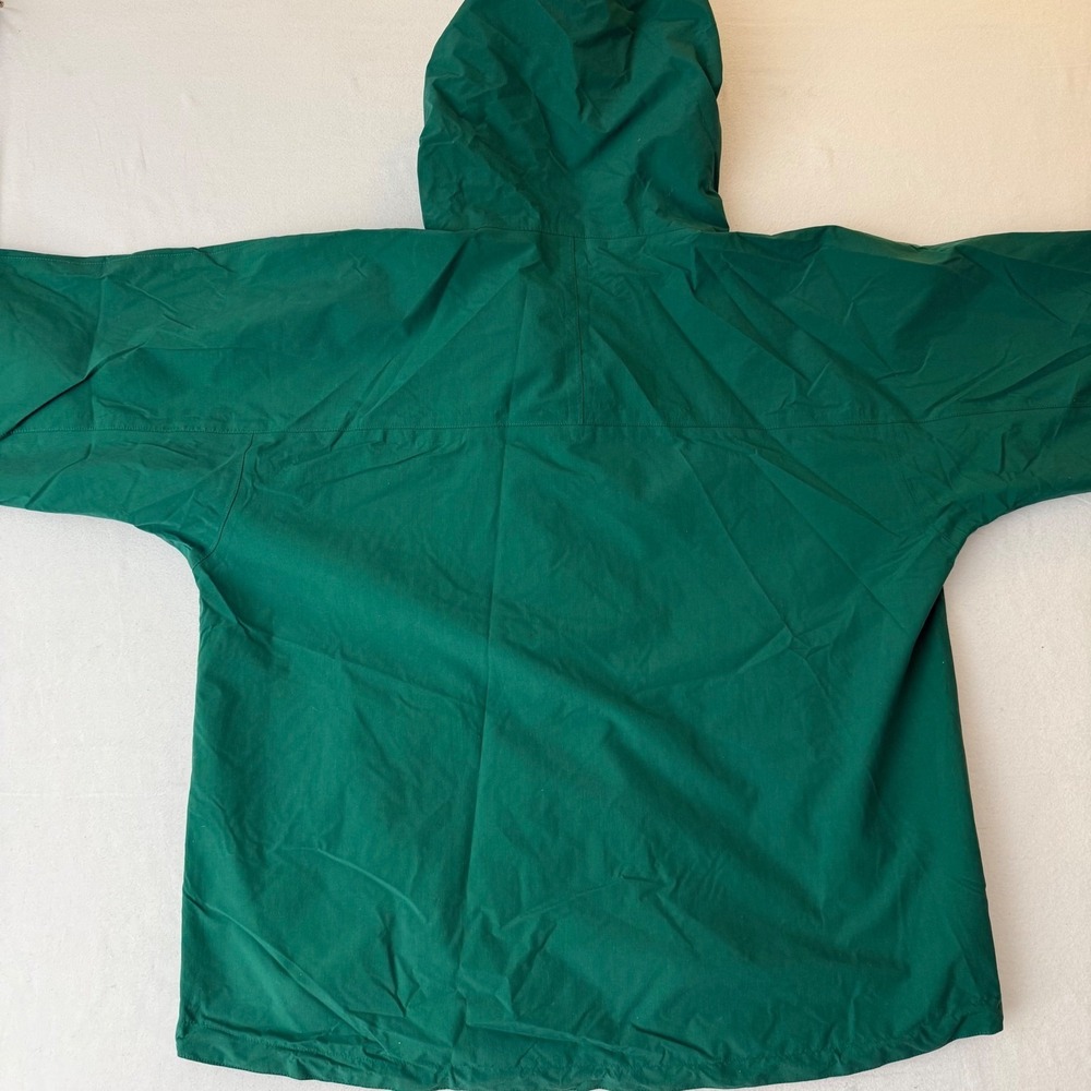 Eddie Bauer EBtek Mens XL Green Hooded Rain Jacket Sympatex Vintage 23701 - Picture 2 of 16